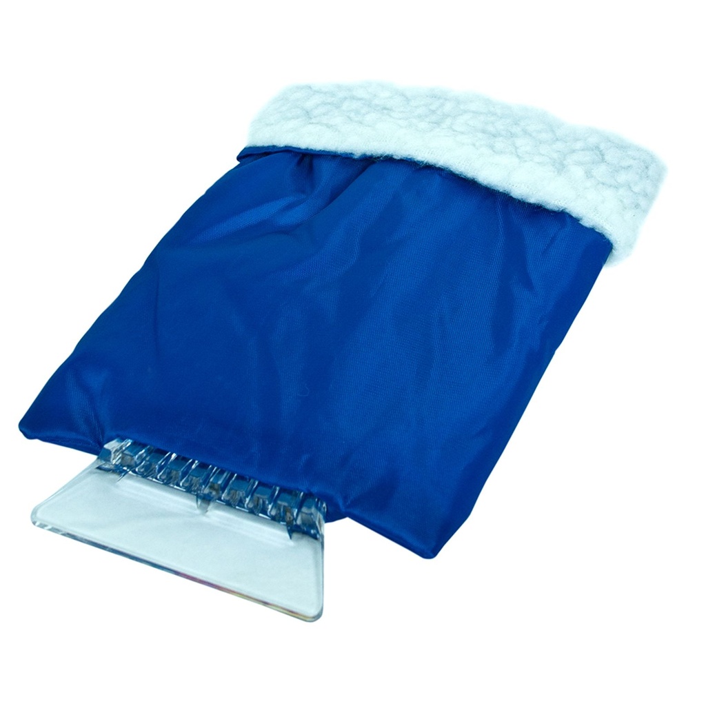 [5139] LUXUS Eiskratzer für Autoscheiben Eisschaber mit Handschuh Frostkratzer Auto NEU (Blau)