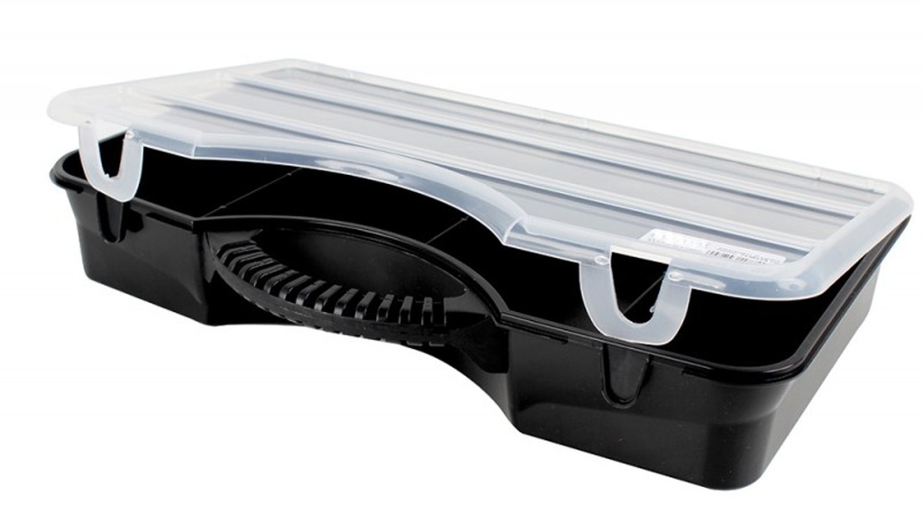 [6078] Kleinteilebox 10 Fächer Sortierbox (Schwarz)