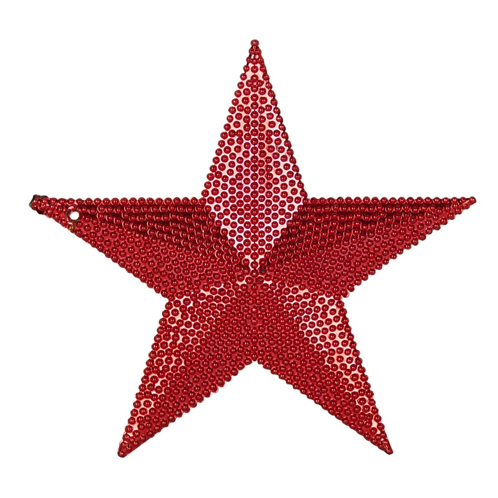 [8376] Christbaumschmuck Weihnachtsbaum Anhänger Tannenbaum Schmuck Stern (Rot, Stern)