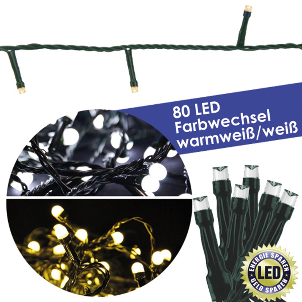 [8494] 80 LED Lichterkette Farbwechsel