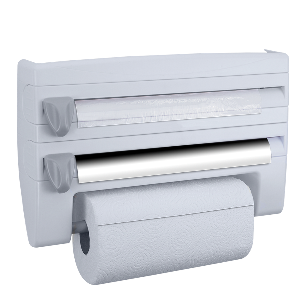 [12310] Wand Küchenrollenspender Küchenrollenhalter Rollenhalter Folienspender Spender (Weiss)