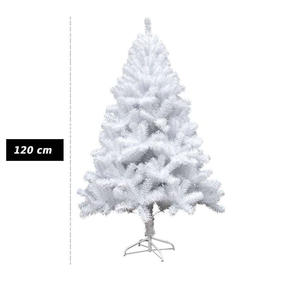 [13876] Künstlicher Weihnachtsbaum Weiß 90-210cm (120 cm)