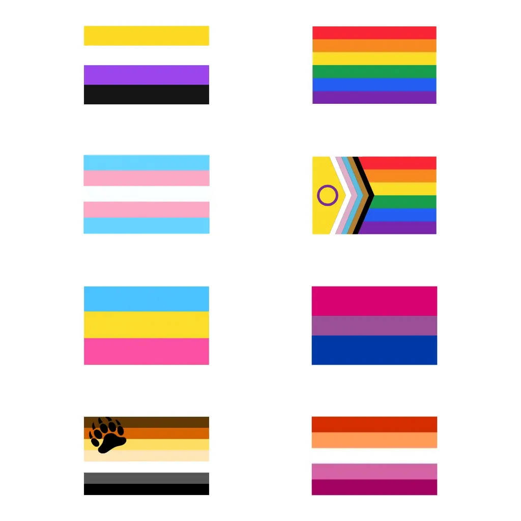 [18087] Pride LGBTQ+ Flagge 150x90cm mit Ösen – 8 Varianten zur Auswahl (Bear)