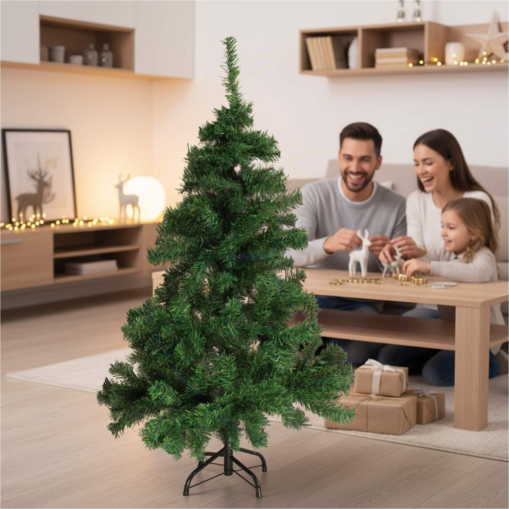 [18350] Grüner Weihnachtsbaum 120–210 cm künstlicher Tannenbaum in 4 Größen (120 cm)