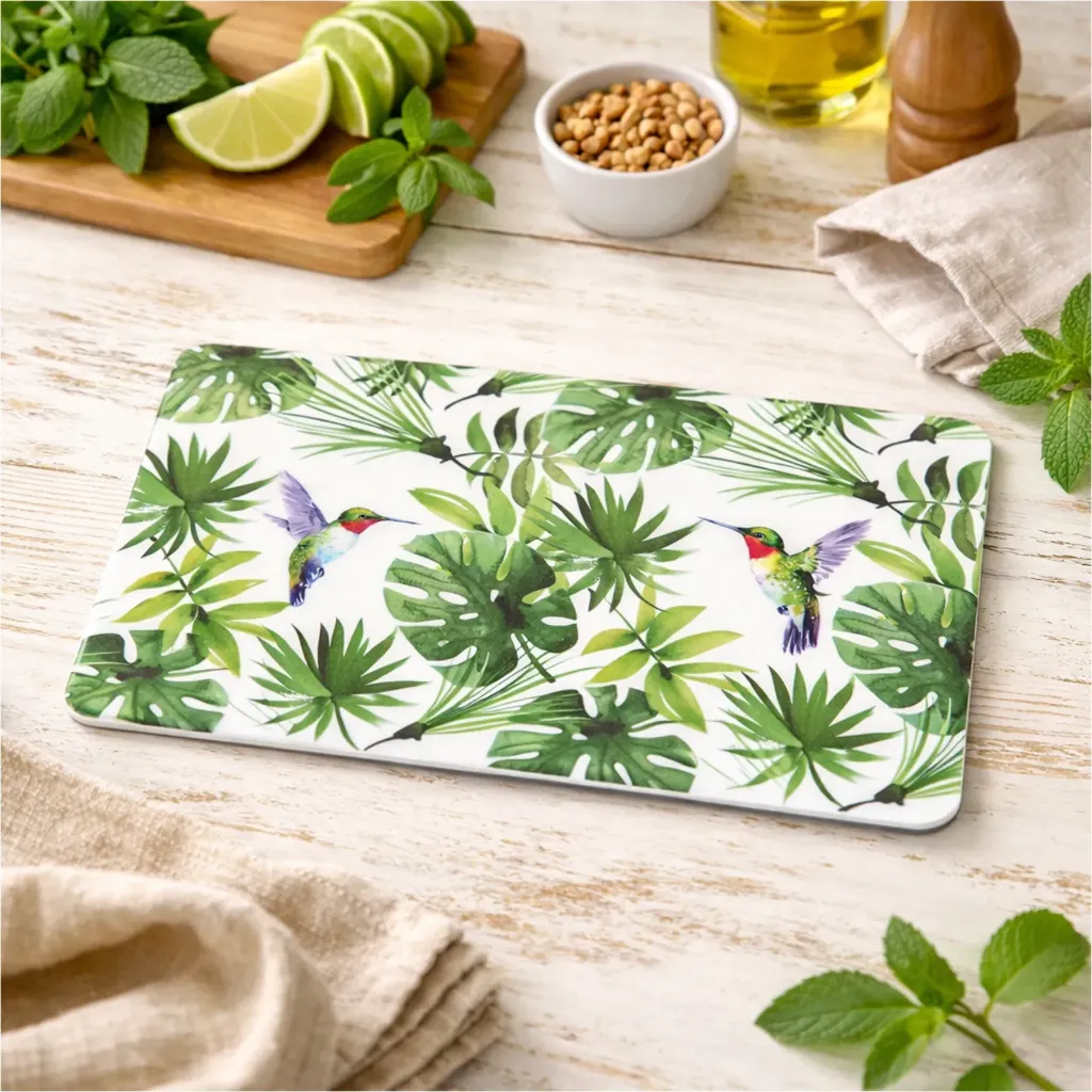 [18209] Frühstücksbrettchen Tropical Melamin 23x14 cm rutschfest