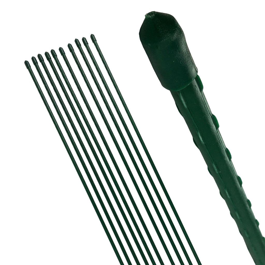 [17025] Pflanzstab Rankhilfe Stahl mit Kunststoff Ummantelung grün 90 cm (1)