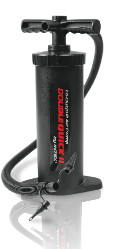 [18456] INTEX Kolben-Doppelhub-Pumpe klein, 37 cm / 3 verschiedene Düsenausätze