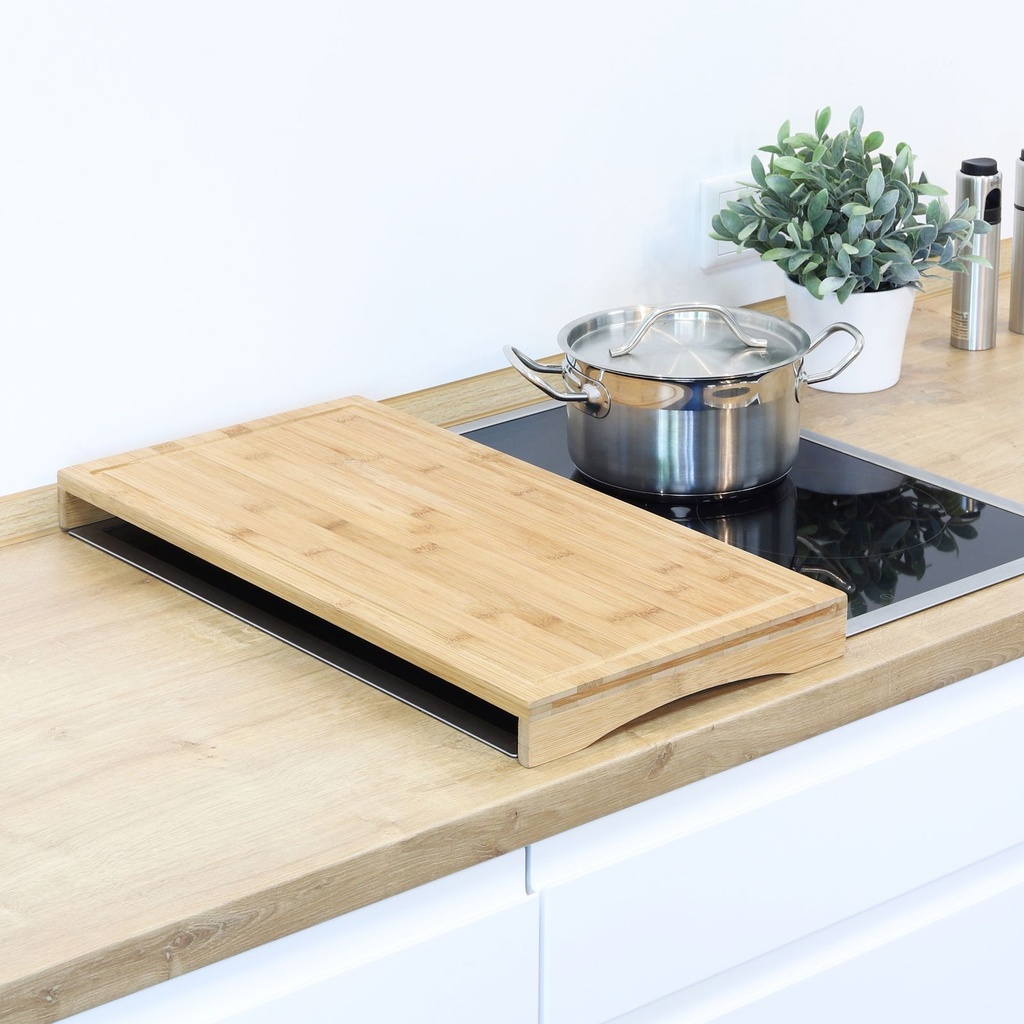 [1411] XL Schneidebrett Abdeckplatte Küchenbrett - Holz Brett Bambus Platte