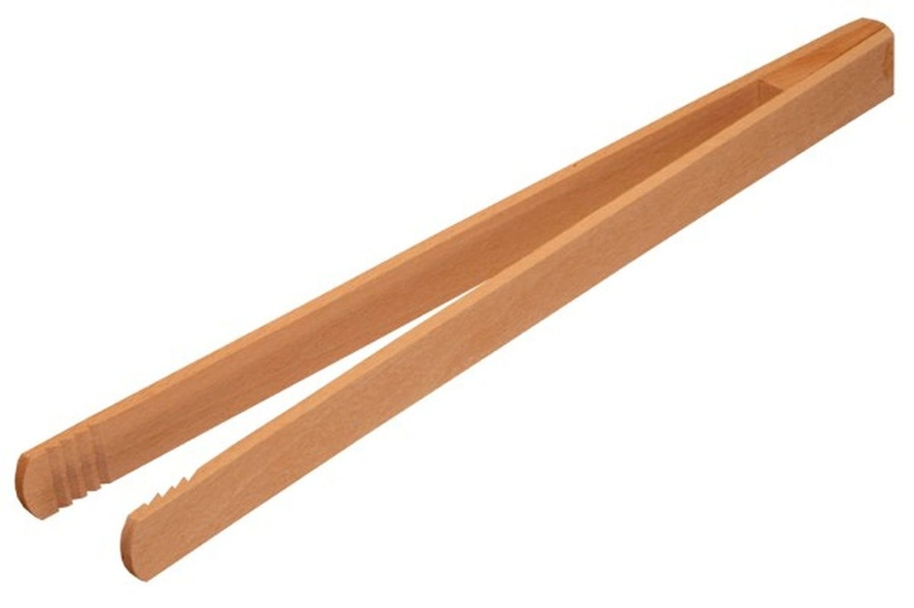 [1564] Grillzange Steakwender Grillen Buchenholz Holz 30 cm geleimt