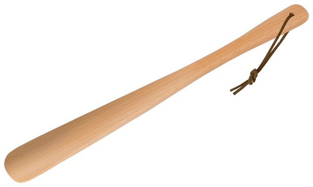 [1936] Schuhlöffel Schuhanzieher aus Holz mit Lederband 37 cm