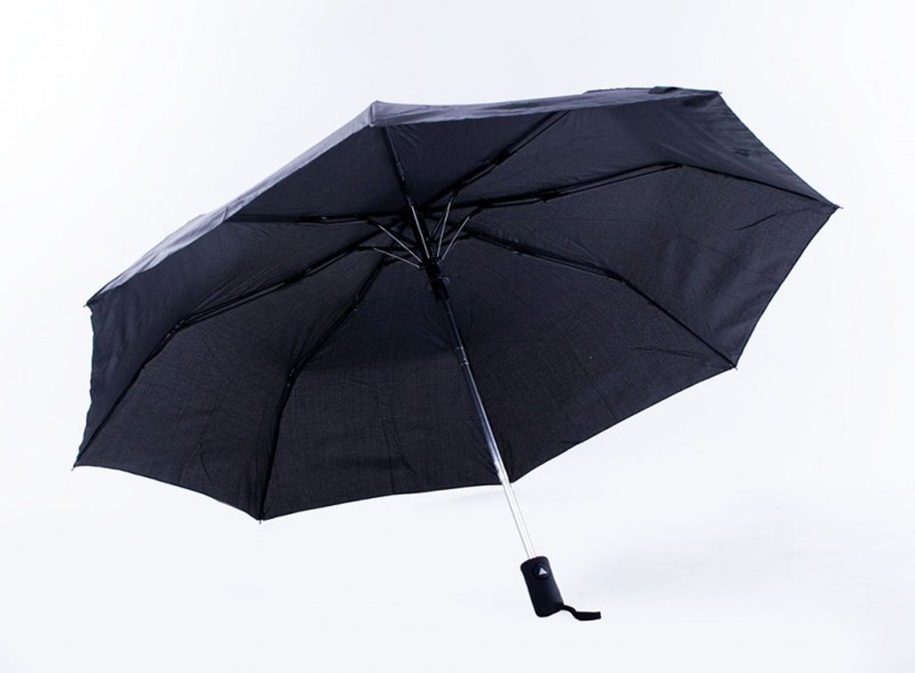 [2292] Automatik Teleskop Taschenschirm Regenschirm Schirm stabil - Schwarz