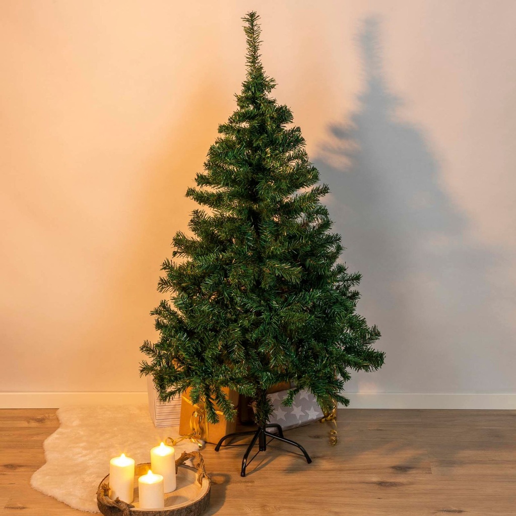 [2549] Künstlicher Weihnachtsbaum 150 cm Grün 440 Zweigen mit Metallständer