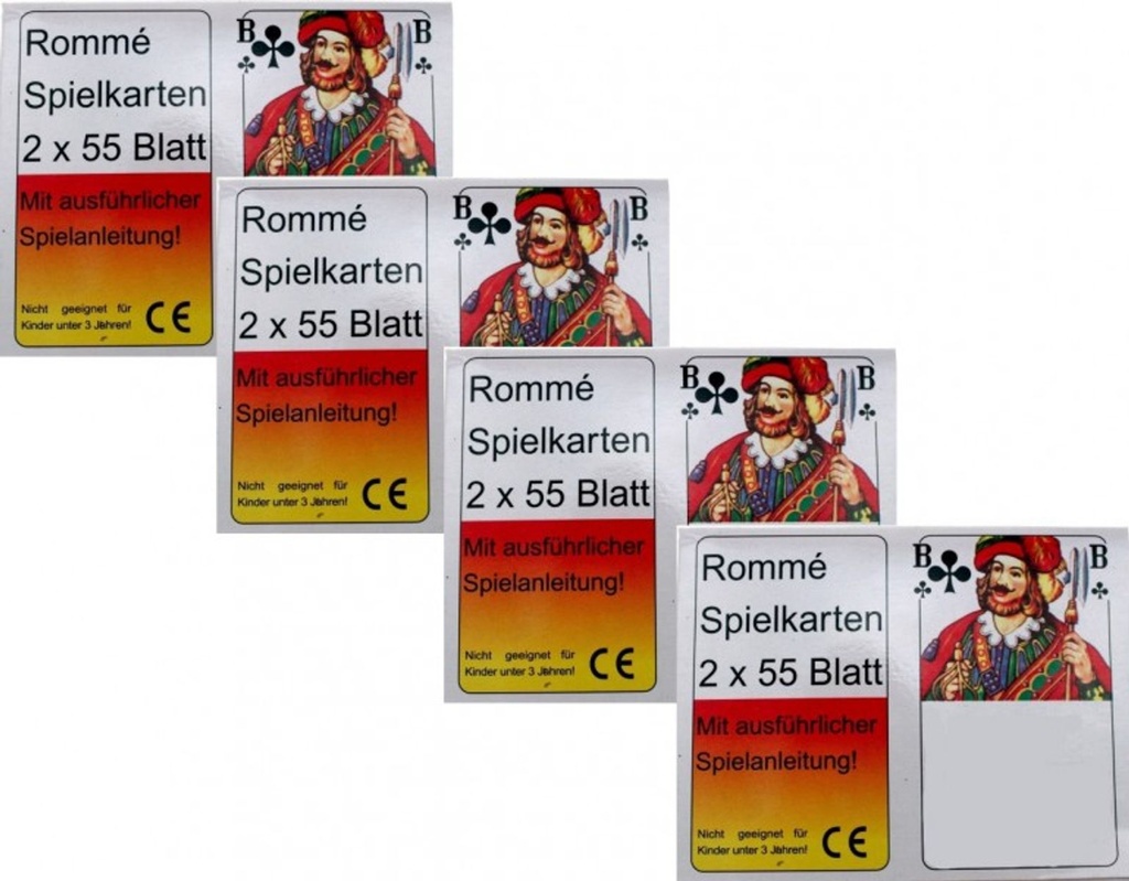 [3059] 8x55 Romme Karten Rommekarten Canasta Bridge Skat Poker