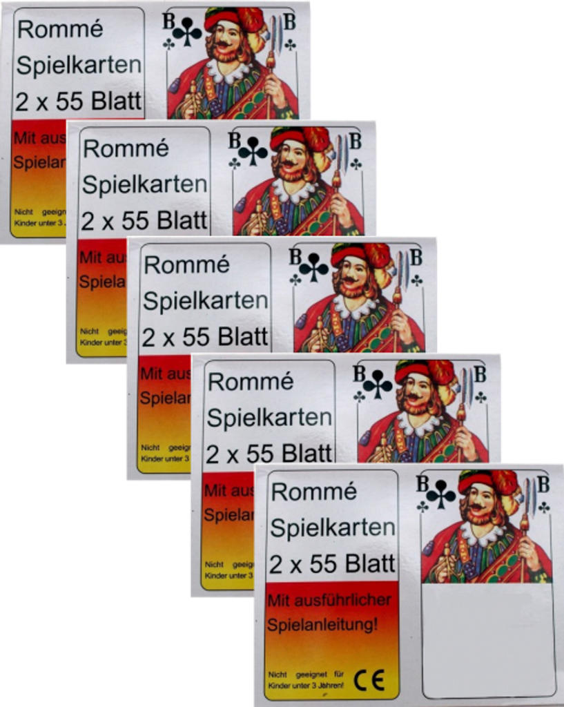 [3061] 2x55 Romme Spielkarten Set