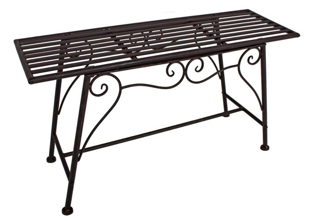 [3763] Gartenbank 2-Sitzer Dekobank Sitzbank Bank Parkbank Metall Rost-Optik