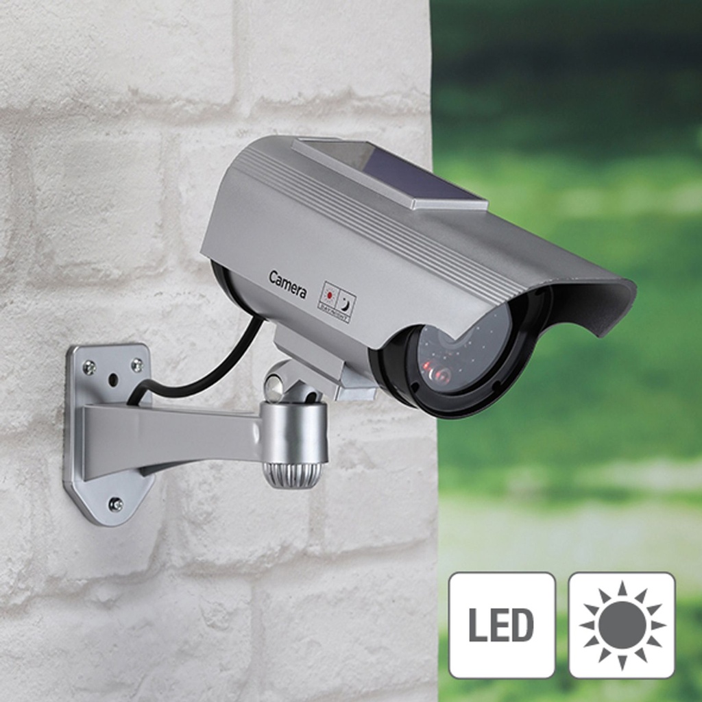 [8007] Solar Sicherheitskamera Kamera Attrappe Dummy mit LED