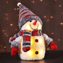 Schneemann LED Figur 28 cm Weihnachtsdeko batteriebetrieben Kunststoff