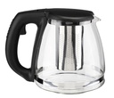 Glaskanne mit Edelstahl Filter 1,2L