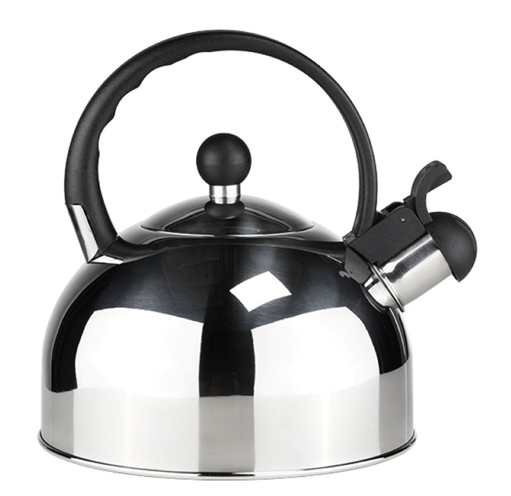 [11927] Edelstahl Flötenkessel, Wasserkocher Induktion, 2,5L