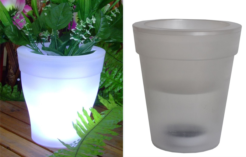 [12595] LED Solar Blumentopf Pflanzkübel Leuchte Beleuchtet
