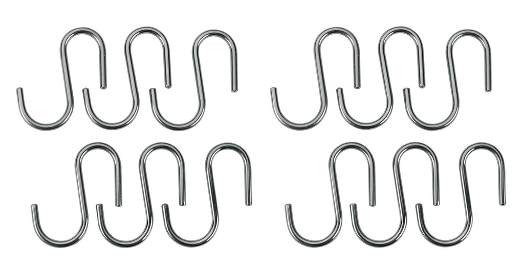 [12617] 12er Set Fleischerhaken Universalhaken S-Form