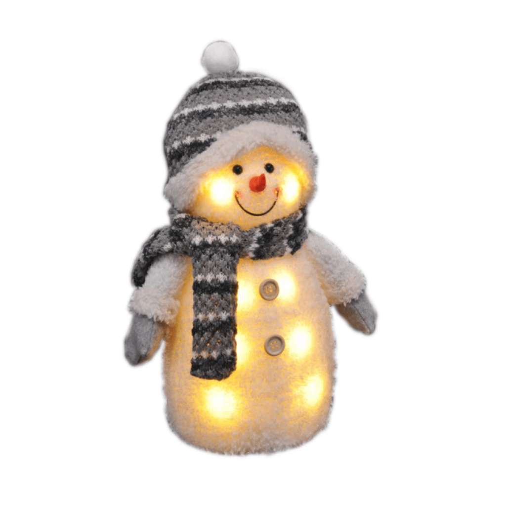 [13014] 2er Deko Schneemann Set Weihnachtsdeko Figur
