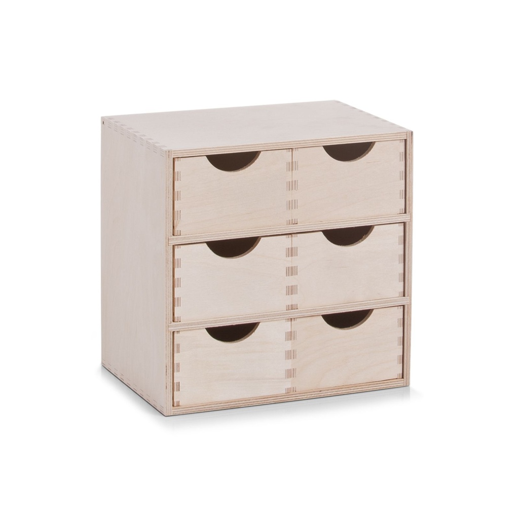 [14909] Zeller Schubladenelement Aufbewahrungsbox Schubladenbox Birkenholz