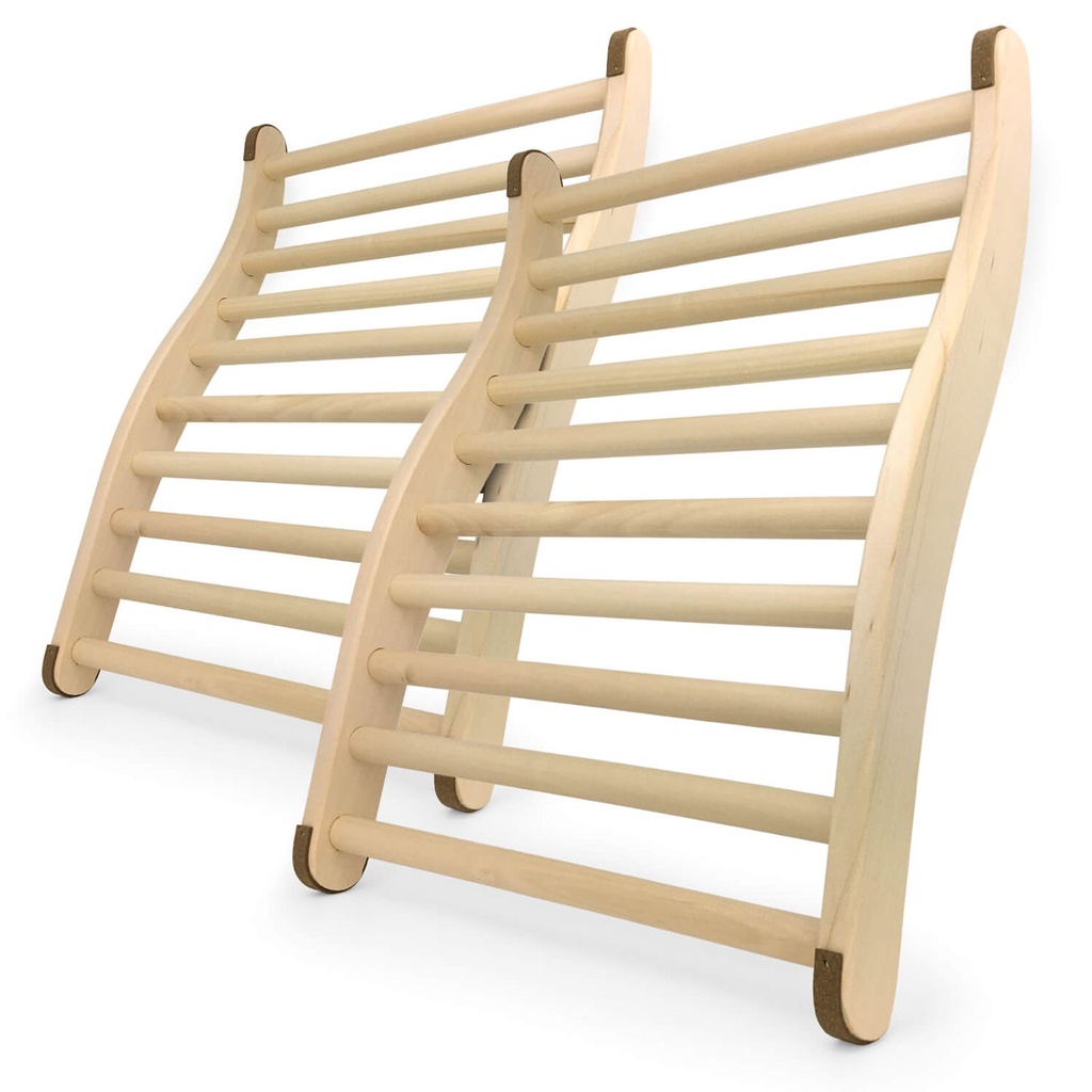 [15009] 2er Set Rückenlehne ergonomische S-Form Sauna & Infrarotkabine