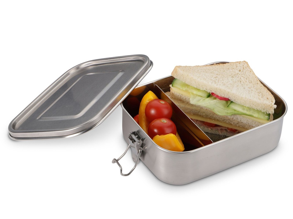 [15312] Vesperdose Lunchbox Brotdose Auslaufsicher Füllmenge ca. 800 ml aus Edelstahl
