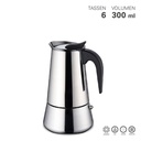 Edelstahl Espressokocher 6 Tassen Mokkakanne Induktion Sicherheitsventil 300 ml