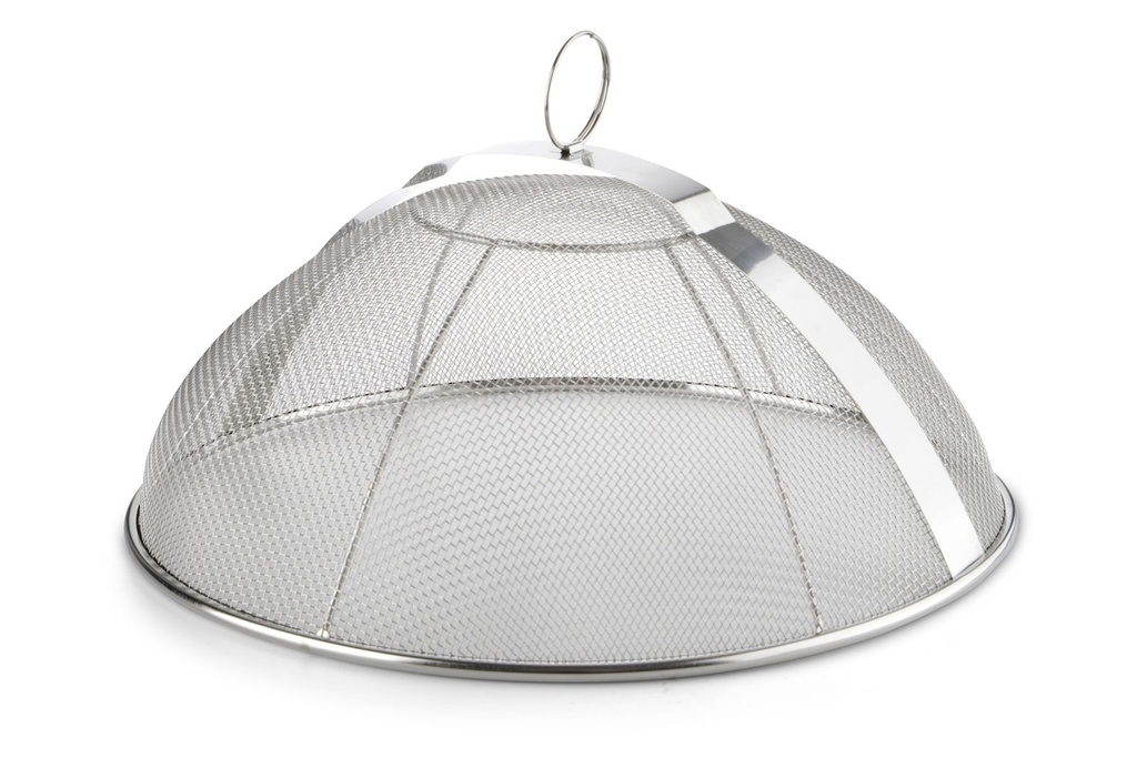[15529] Edelstahl Insektenhaube Ø30 cm mit Griff Fliegenhaube Fliegengitter Obstnetz