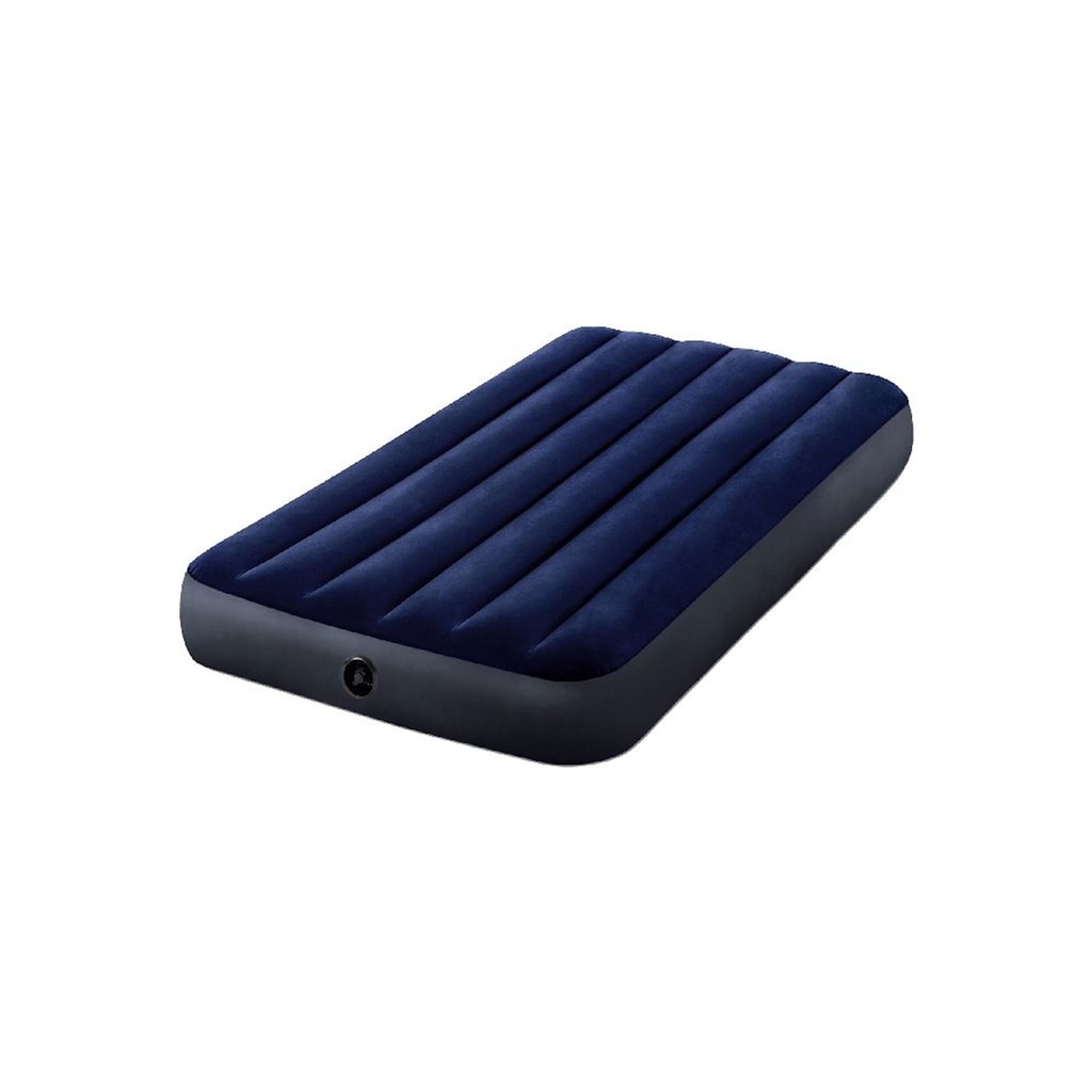 [16344] INTEX Luftmatratze Classic Downy 1-Personenbett Blau Luftbett Gästebett