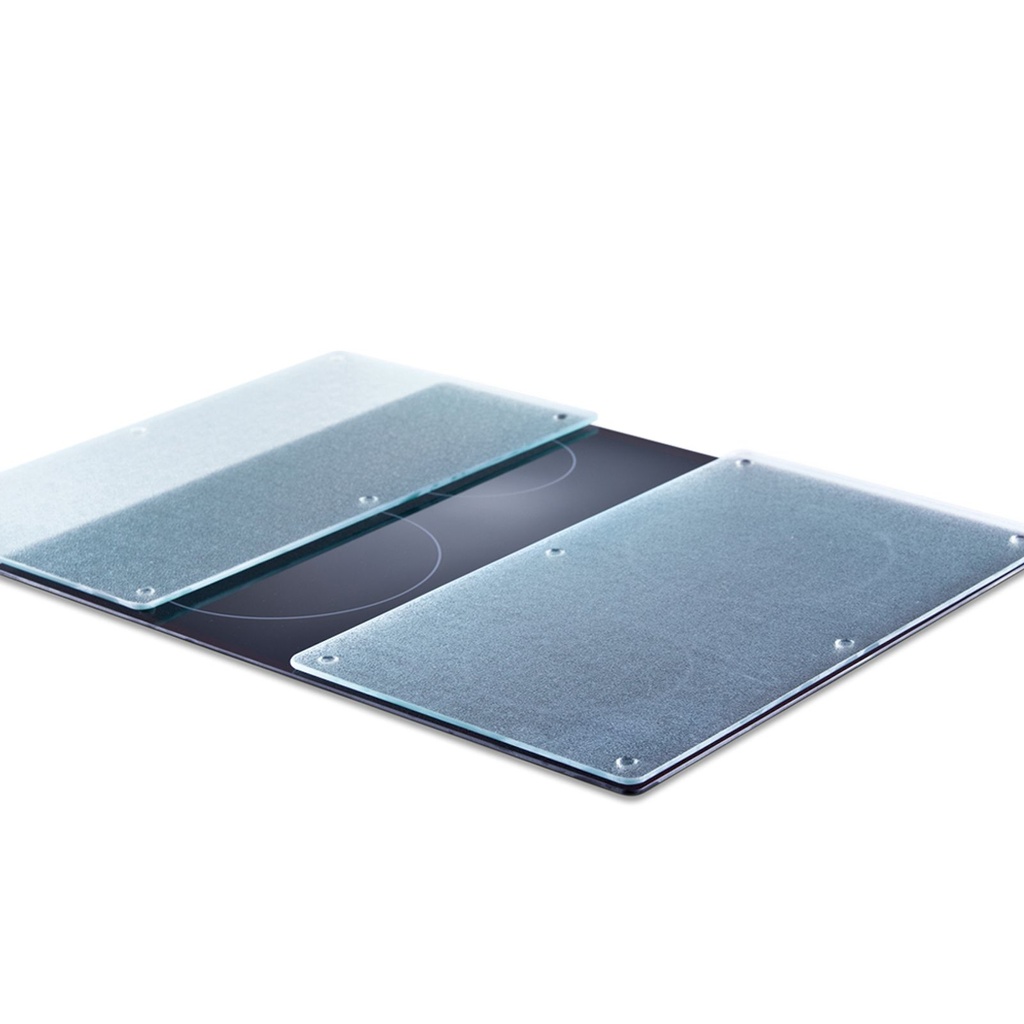 [17015] Zeller 2-tlg. Schneideplatten Herdabdeckplatten Silikonfüße