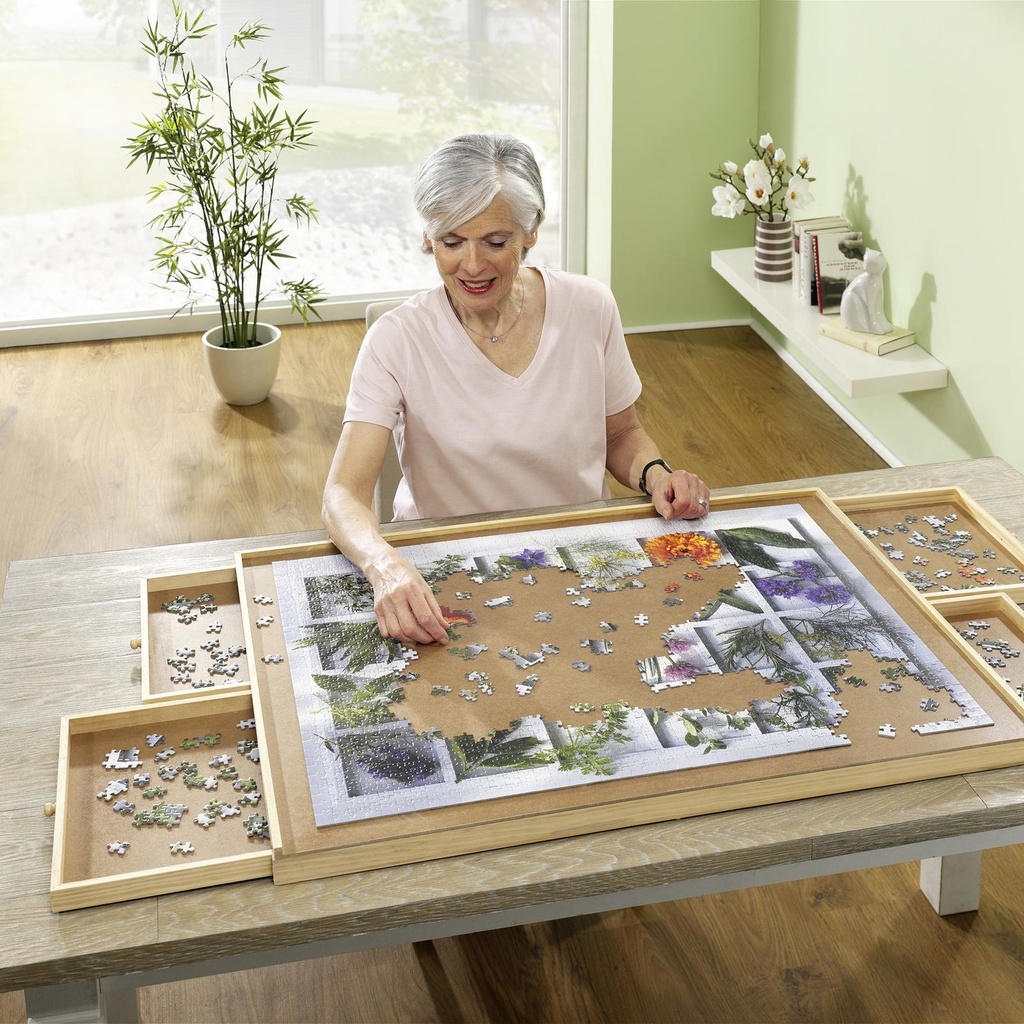 [17873] Puzzlebrett mit 4 Auszügen für 1500er Puzzle