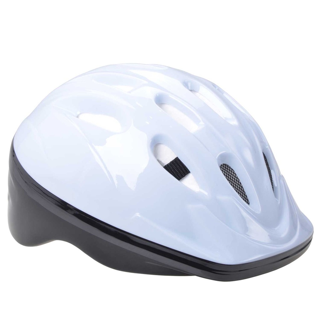[17885] Kinder Fahrradhelm lichtgrau Lüftungsschlitzen Kopfumfang 52–56 cm