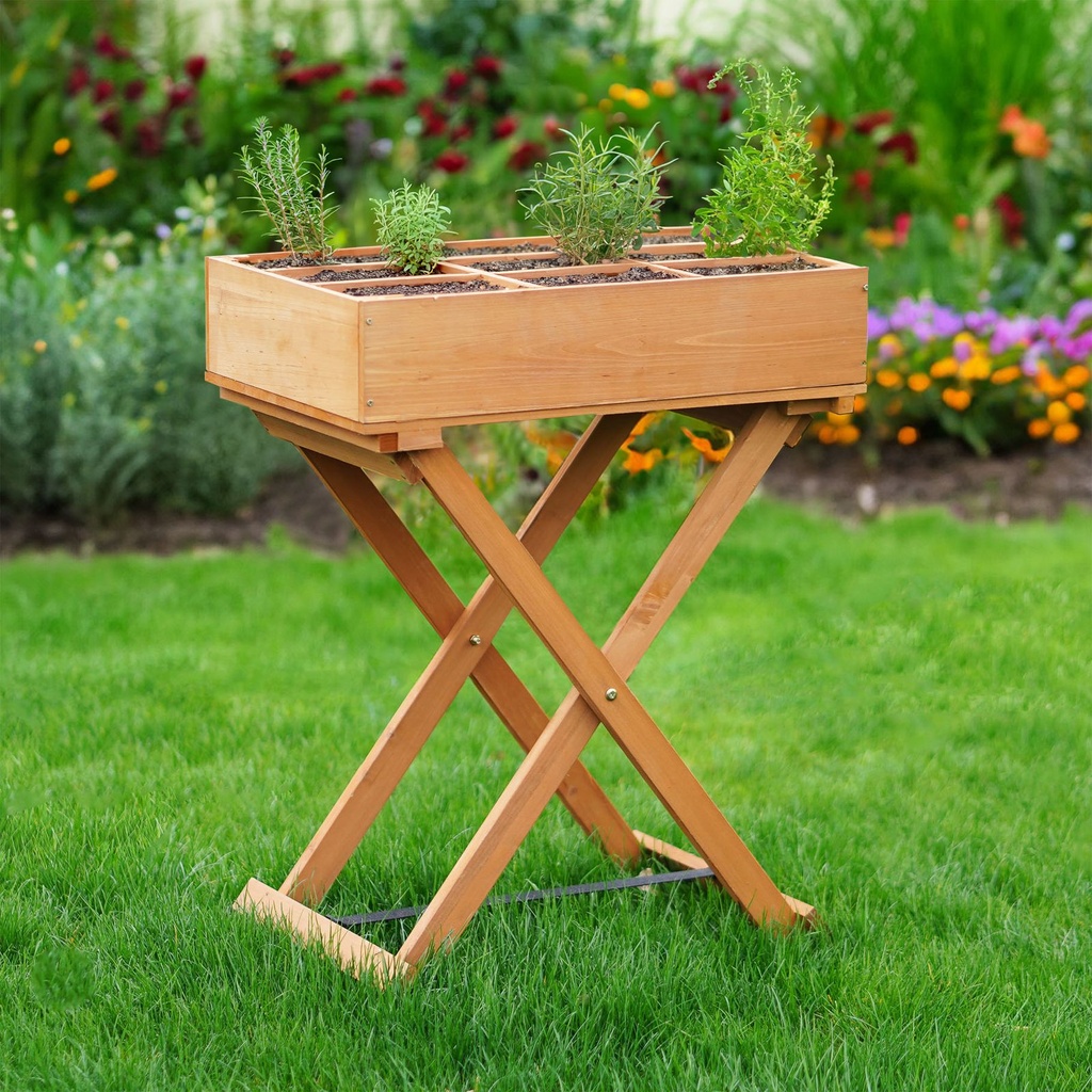 [17896] Kräuterhochbeet aus Holz – Perfekt für Garten & Balkon