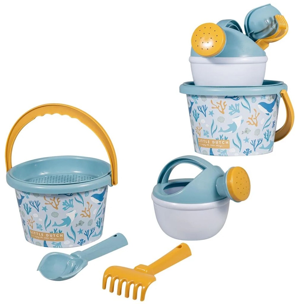 [18048] Little Dutch Strandset Eimerset 5-teilig Ocean Dreams Blue