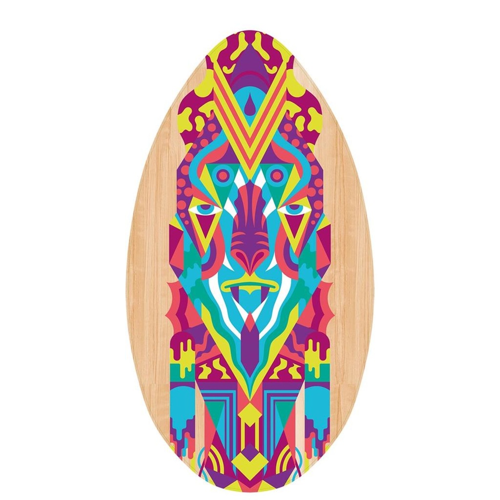 [18122] Skimboard Inca Holz 94 cm bunt für Strand & Flachwasser
